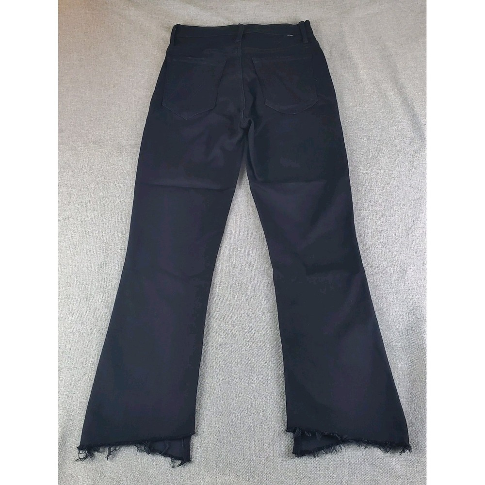 MOTHER Jeans 27 The Insider Crop Step Fray Black Zip Fly Denim No Guilty Wash - Picture 3 of 16